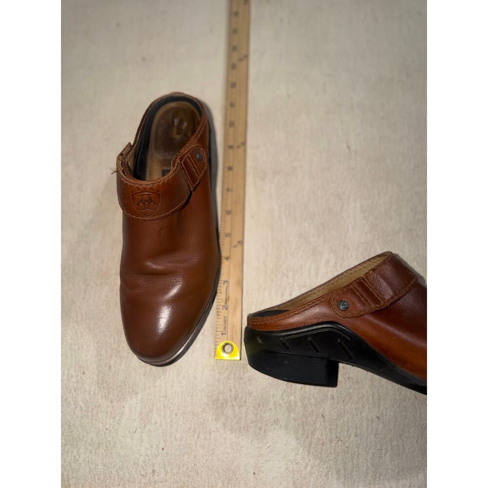 Ariat women’s brown leather mules shoes - Picture 9 of 16